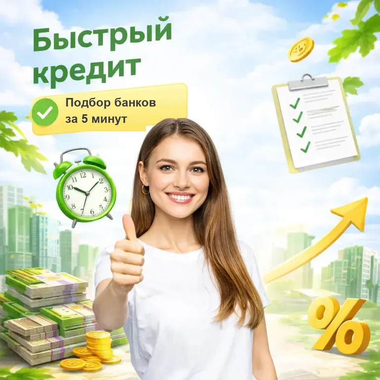 Быстрый кредит. Подбор банков за 5 минут